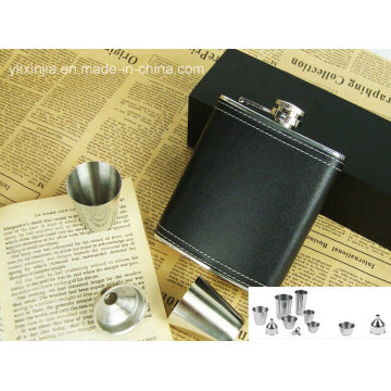 7oz Hip Flask + 2 Cups + 1 Trichter